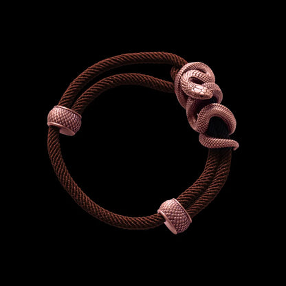 Copper Black Mamba Rope Bracelet Milan Rope Coffee
