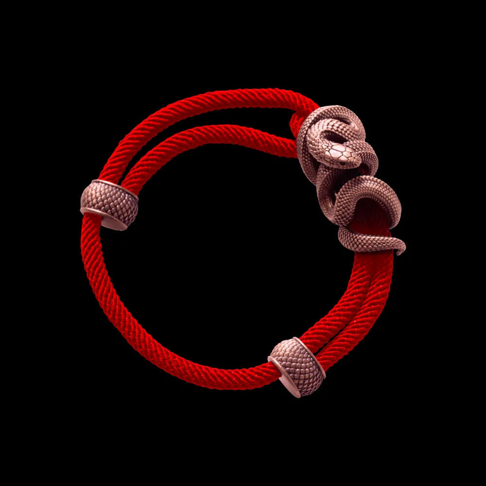 Copper Black Mamba Rope Bracelet Milan Rope Fiery Red