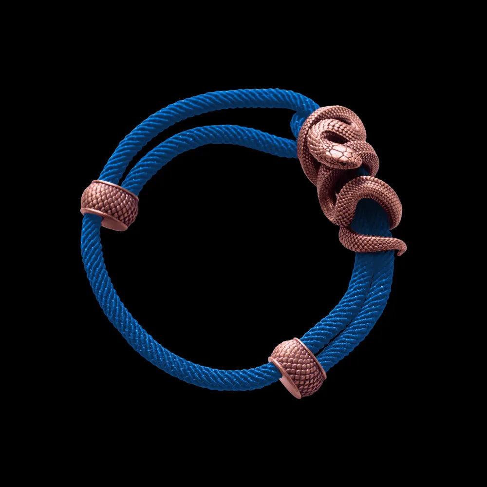 Copper Black Mamba Rope Bracelet Milan Rope Indigo