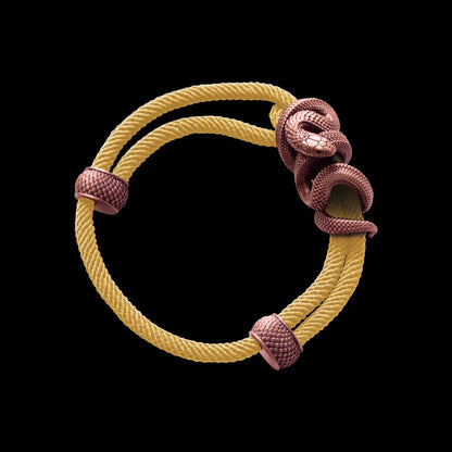 Copper Black Mamba Rope Bracelet Milan Rope Light Khaki