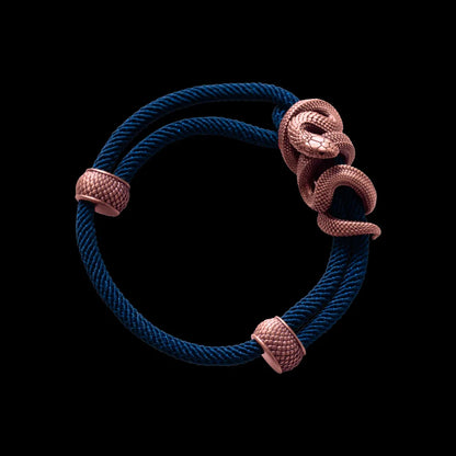 Copper Black Mamba Rope Bracelet Milan Rope Navy Blue