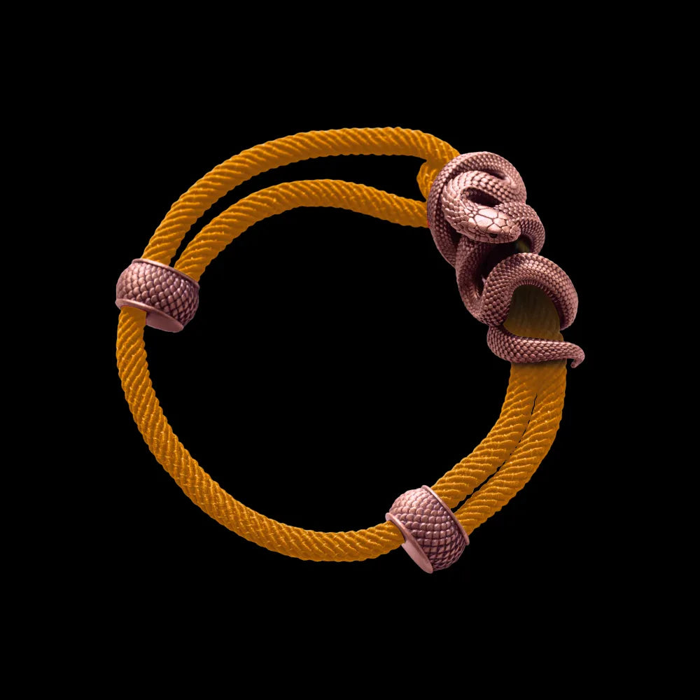 Copper Black Mamba Rope Bracelet Milan Rope Ochre