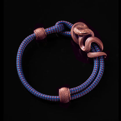 Copper Black Mamba Rope Bracelet Paracord Braided Neon Ribbon