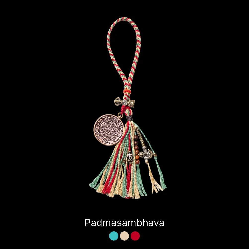 Copper Nine Palaces Bagua Talisman Pendant Padmasambhava Style