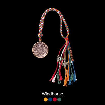 Copper Nine Palaces Bagua Talisman Pendant Windhorse Style