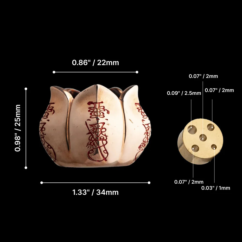 Copper Wealth Lotus Incense Holder Parameter