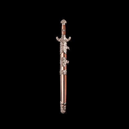 Copper With 14K Rose Gold Celestial Noble Sword Details 06
