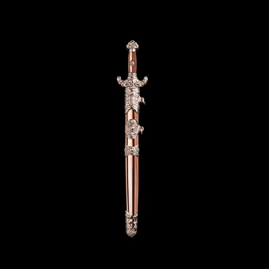 Copper With 14K Rose Gold Celestial Noble Sword Details 06