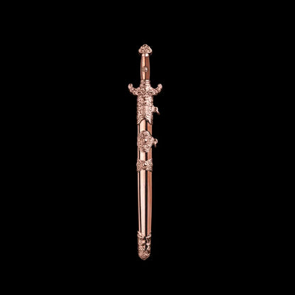 Copper With 18K Rose Gold Celestial Noble Sword Details 07