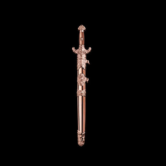 Copper With 18K Rose Gold Celestial Noble Sword Details 07