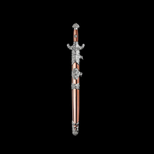 Copper With Silver Celestial Noble Sword Details 02