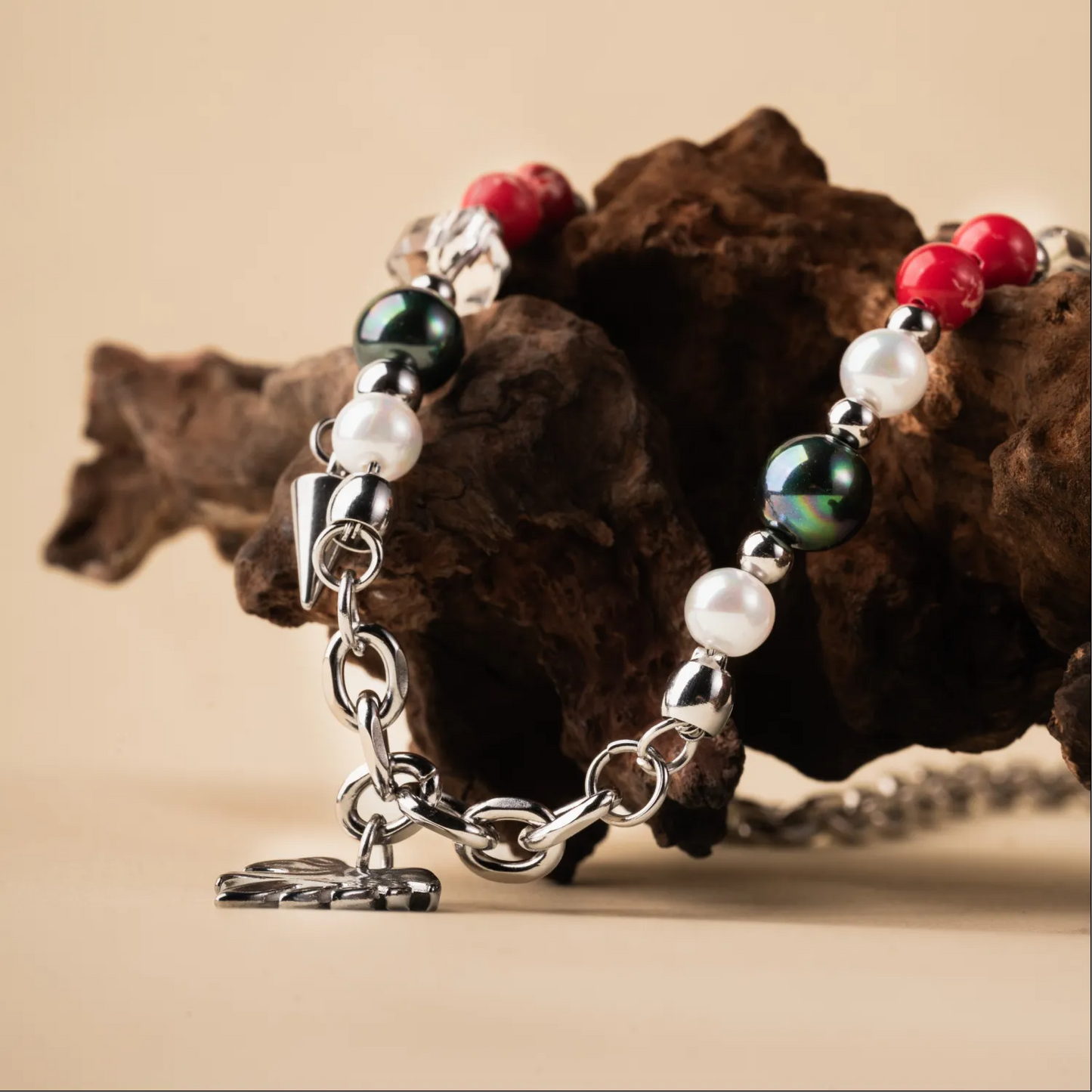 Crimson Forest Charm Necklace Details 03