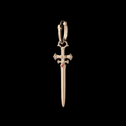 Crimson Sovereign Earrings in 14K Gold