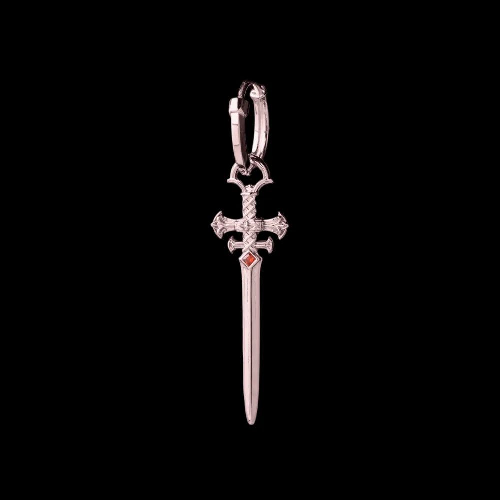 Crimson Sovereign Earrings in 14K Rose Gold