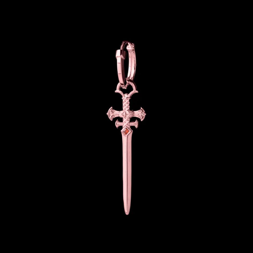 Crimson Sovereign Earrings in 18K Rose Gold