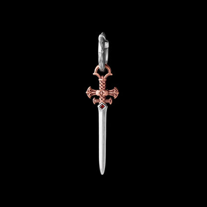 Crimson Sovereign Earrings in Ox.Silver & Copper