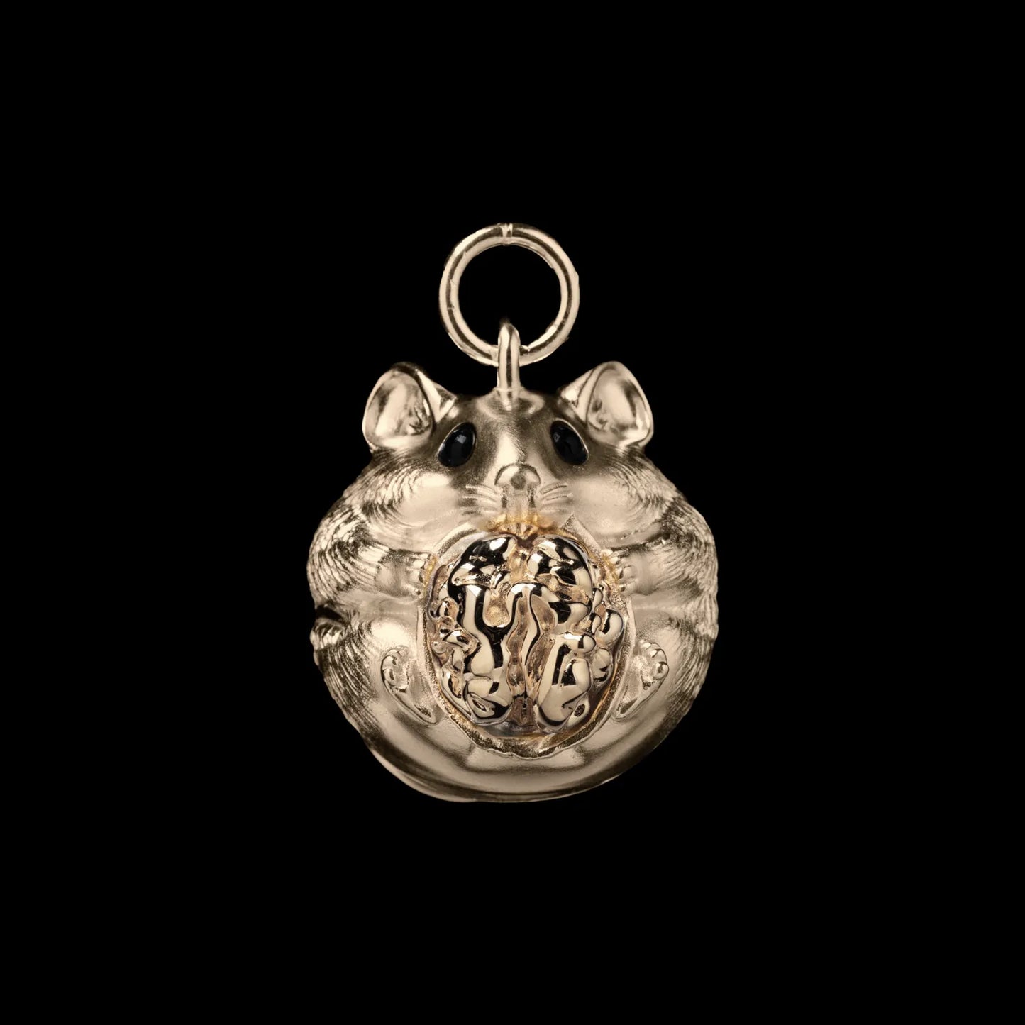 Customized 14K Gold Hamster Bell Details01