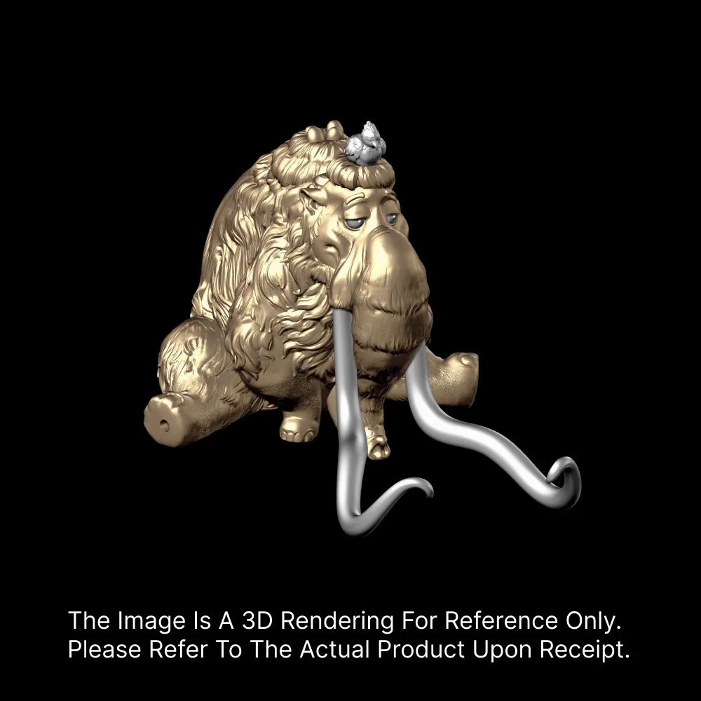 Customized 14K Gold Mammoth Phone Holder