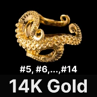 Octopus Ring 14K Gold