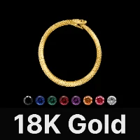 Ouroboros Bracelet 18K Gold & Gemstone