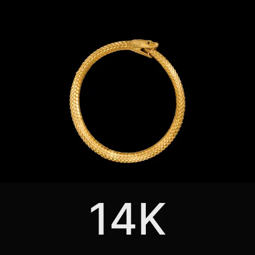 Ouroboros Bracelet 14K Gold & Gemstone