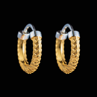 Customized 14K Gold Snake Skin Earrings