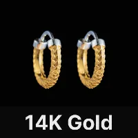 Snake Skin Earrings 14K Gold
