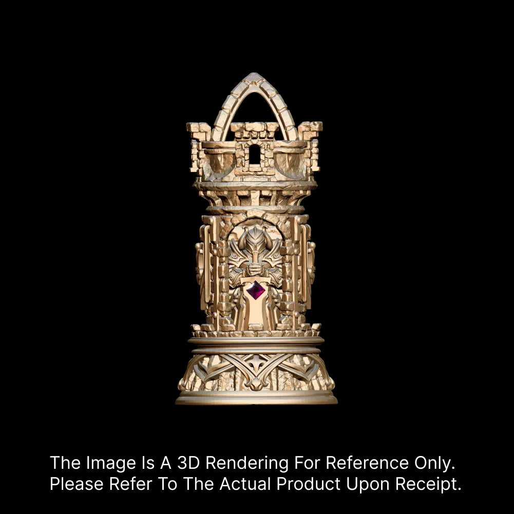 Customized 14K Gold Turning Keep Pendant