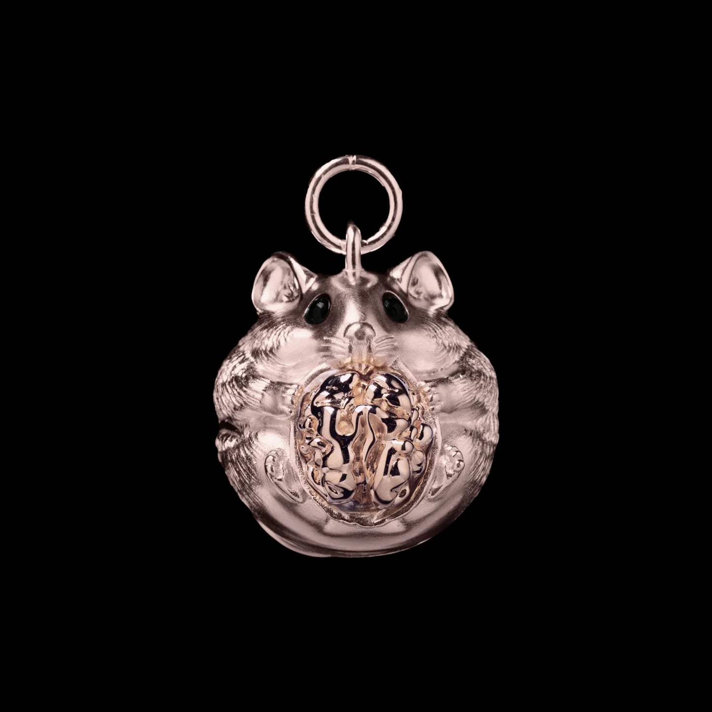 Customized 14K Rose Gold Hamster Bell Details01