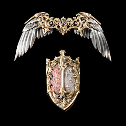 Customized 14K Rose Gold With Silver With 14K Gold Shield Option 02