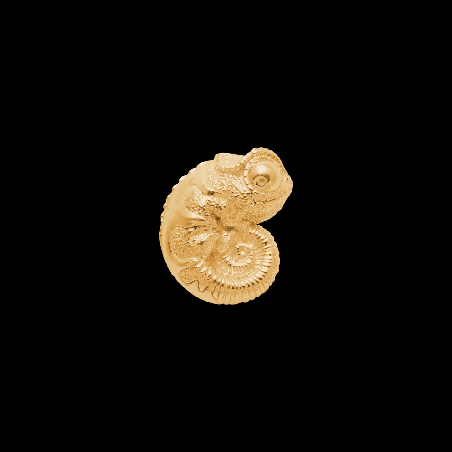 Customized 14K Chameleon Earrings Details Single Left