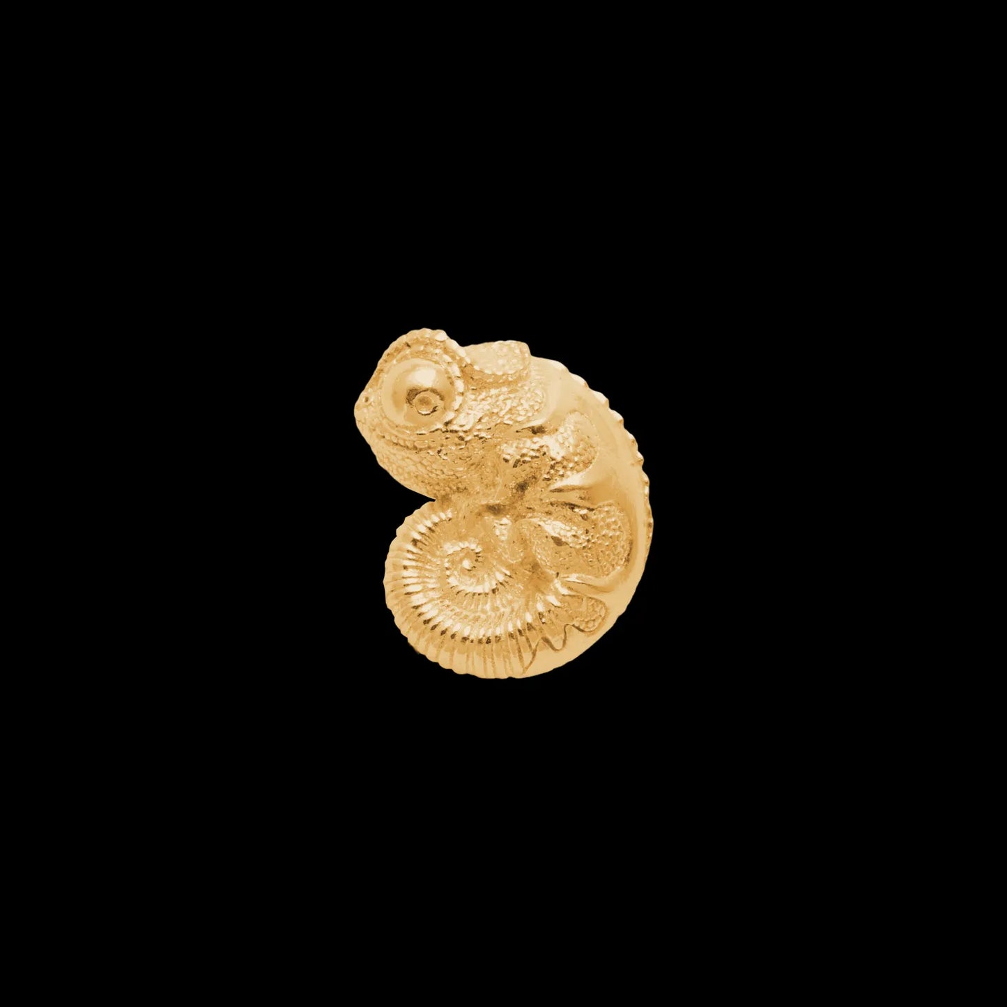 Customized 14K Chameleon Earrings Details Single Right