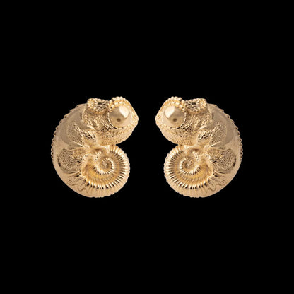 Customized 14K Chameleon Earrings Details