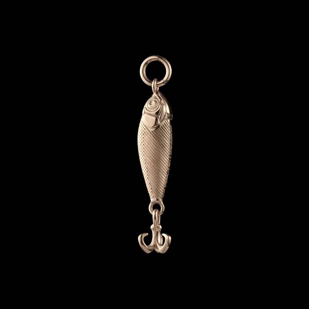Customized 14k Gold Lure Capsule Pendant details 01 5