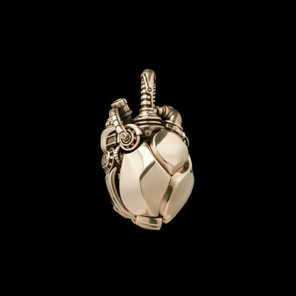 Customized 14k Gold Mechanical Heart Pendant