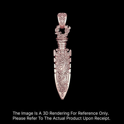 Customized 14K Rose Gold Arrowhead Capsule Pendant 2.0