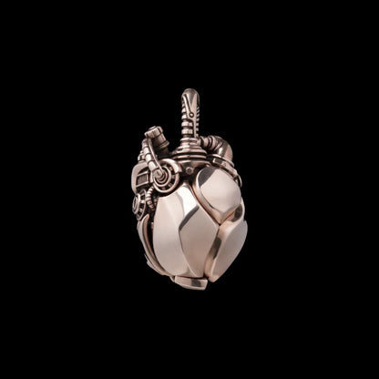 Customized 14k Rose Gold Mechanical Heart Pendant