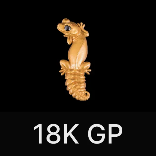 Knob Tail Gecko Fridge Magnets Gold Vermeil