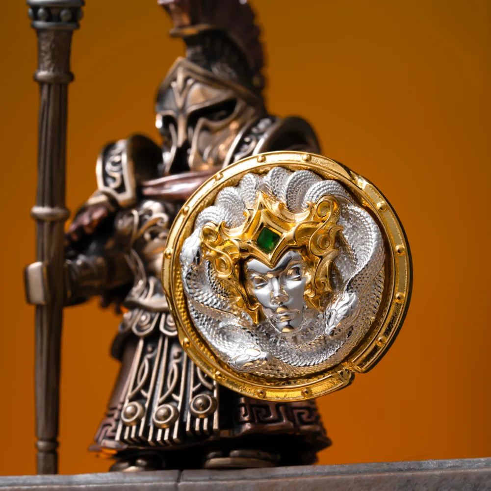 Customized 18K GP With Silver Aegis Of Medusa Details 06