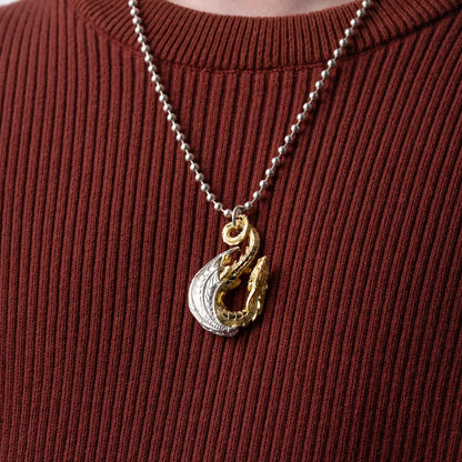 Customized 18K GP With Silver Dragon Hook Keychain details 07