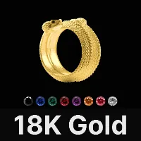 Amphisbaena Triple layer Ring 18K Gold & Gemstone