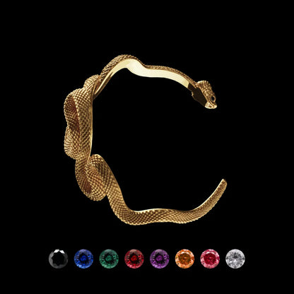 Customized 18K Gold Coiled Snake Bracelet Details 01