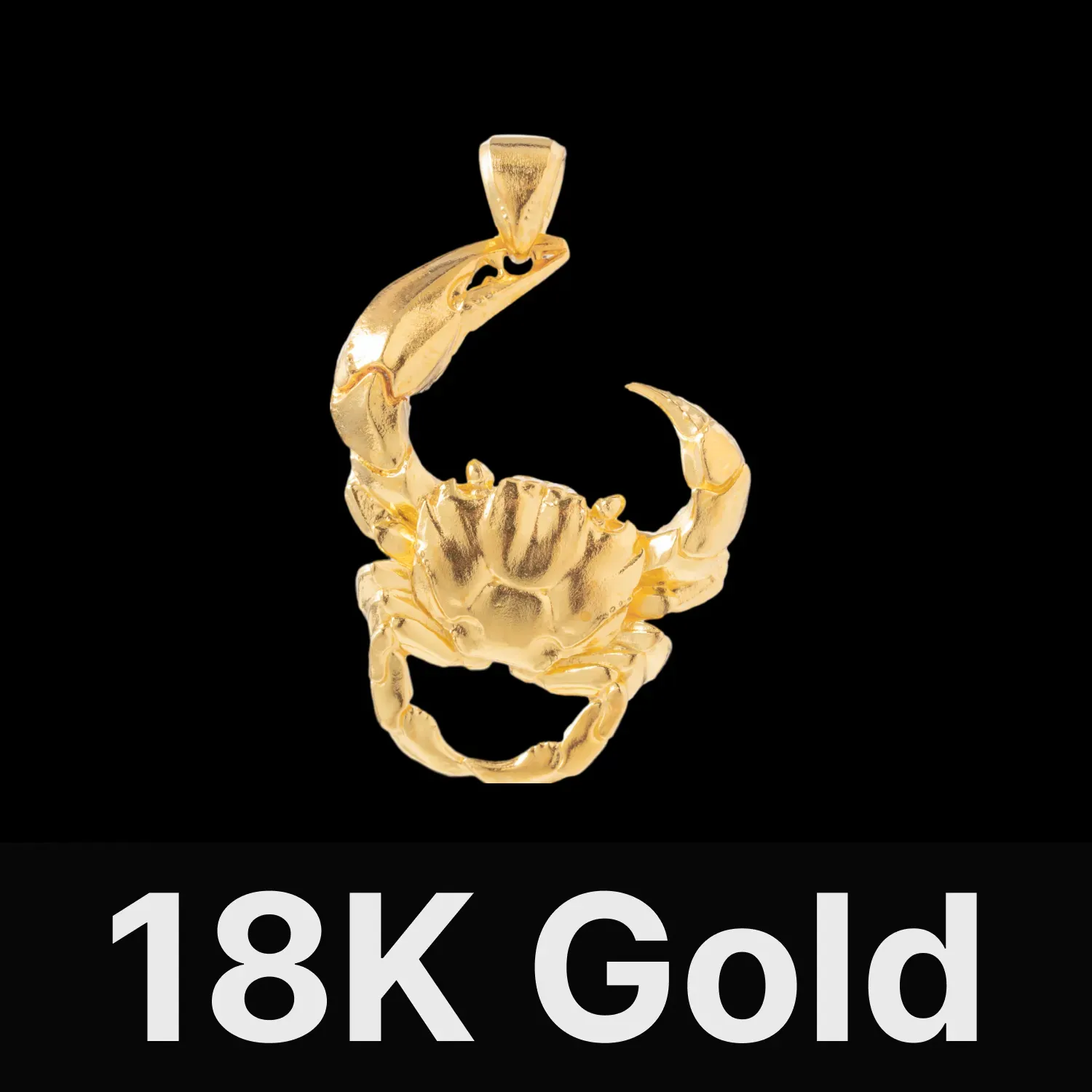 Crab Pendant 18K Gold