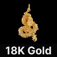 Dragon Pendant 18K Gold