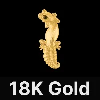 Knob Tail Gecko Fridge Magnets 18K Gold & Black Agate