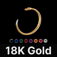 Rattlesnake Bracelet 18K Gold & Gemstone
