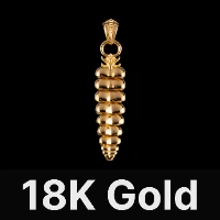 Rattlesnake Tail Pendant 18K Gold