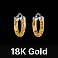 Snake Skin Earrings 18K Gold