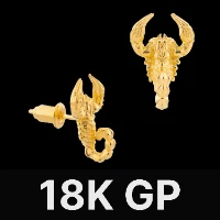 Scorpion Earrings Gold Vermeil