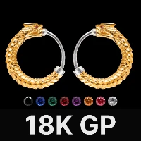 Ouroboros Earrings Gold Vermeil & Gemstone